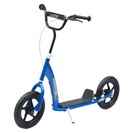 Trottinette pour enfant City Scooter 12 pouces avec frein arrière, hauteur réglable, acier et EVA, bleu, 120 x 52 x 80-88 cm