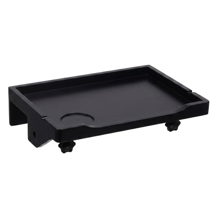Clamp-On Bamboo Bedside Shelf with Cup Holder – Black