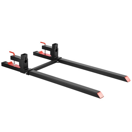 Clamp-On Pallet Forks 60 In, 2000 lb, Stabilizer Bar