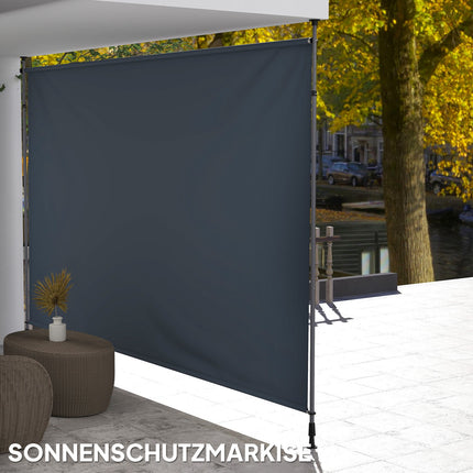 Klemmmarkise höhenverstellbar, UV-beständig, 400 cm breit