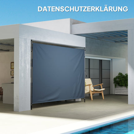 Klemmmarkise höhenverstellbar, UV-beständig, 400 cm breit