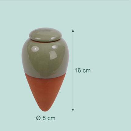 Clay Watering Cones with Lids, 350ml, 2-Pack, Sage