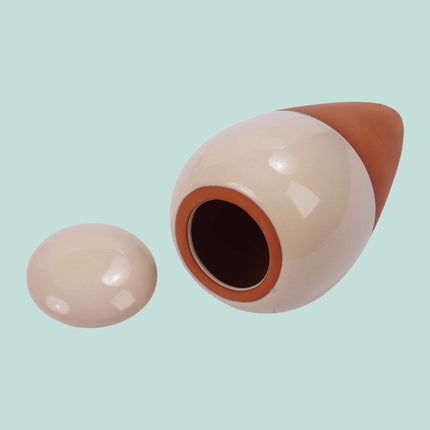 Clay Watering Cones with Lids, 350ml, Set of 2 - Beige