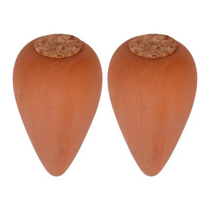 Clay Watering Cones with Lids, 350ml, Set of 2