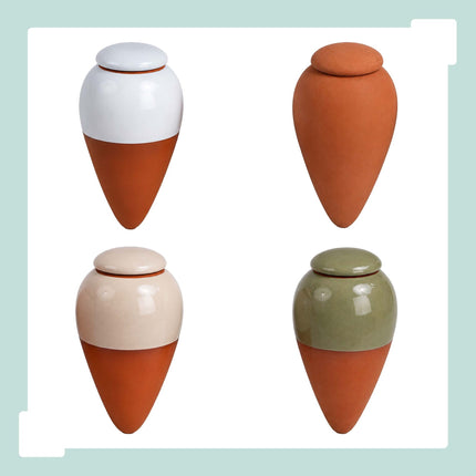 Clay Watering Cones with Lids, 350ml, Set of 2