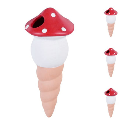 Clay cone mushroom set of 4
