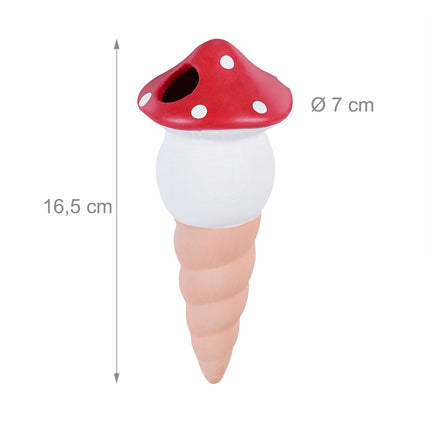 Clay cone mushroom set of 4
