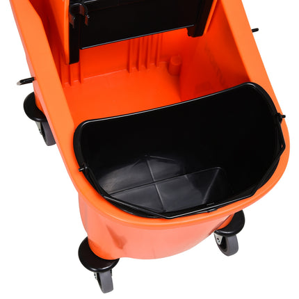 Reinigungswagen mit Schwenksystem, 36L - Schwarz/Orange
