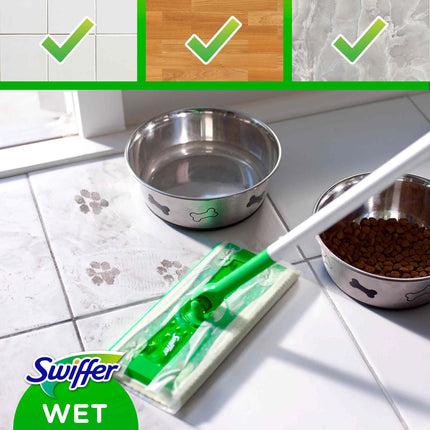 Cleaning cloths for floors, 20 moist with citrus scent