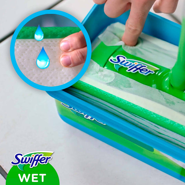 Cleaning cloths for floors, 20 moist with citrus scent