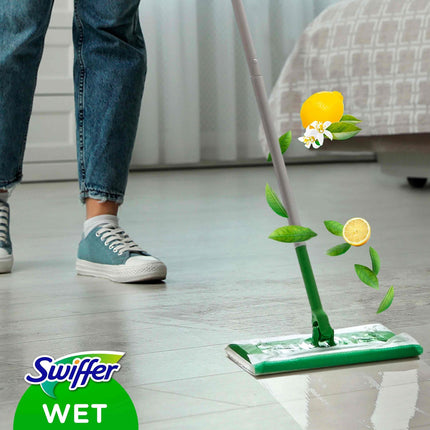 Cleaning cloths for floors, 20 moist with citrus scent