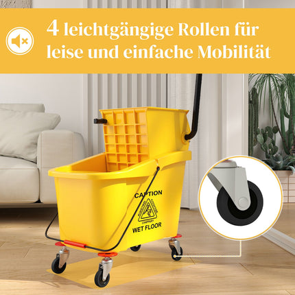 Putzwagen mit 36L Eimer und Mopp für das Gebäude