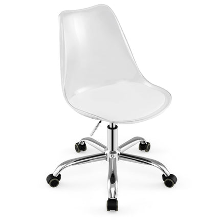 Transparenter PET-Bürostuhl – Verstellbar, drehbar, ergonomisch
