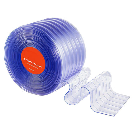 Clear PVC Strip Curtain Roll, 101 ft x 12 in, 3 mm