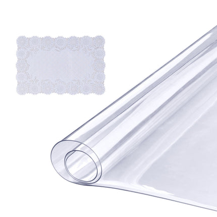 Clear PVC Table Protector, 18 x 36 in, 1.5 mm Thick