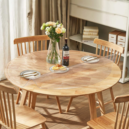 Clear PVC Table Protector, 48 Inch Round, 1.5 mm