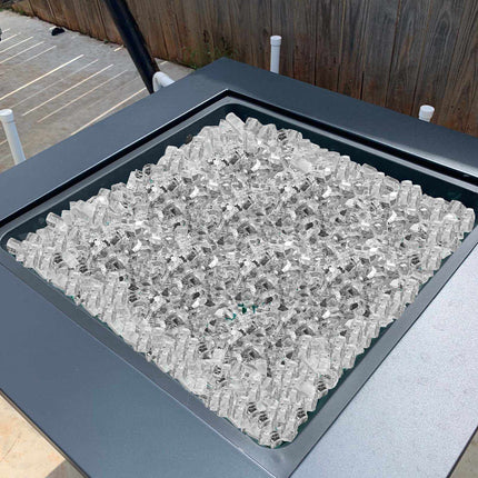 Clear Reflective Fire Pit Glass, 10 lb, 1/2 in