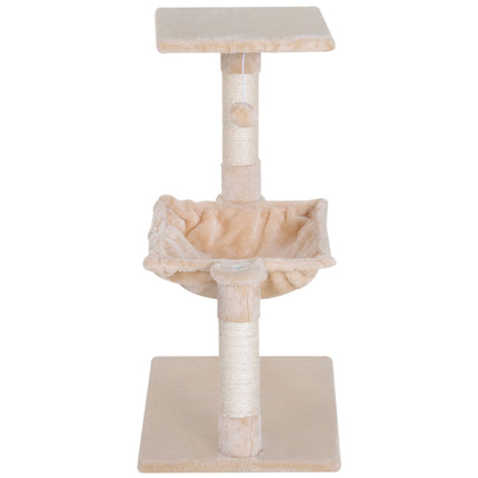 Katzenkratzbaum mit Sisal und Plüschhängematte 50cm