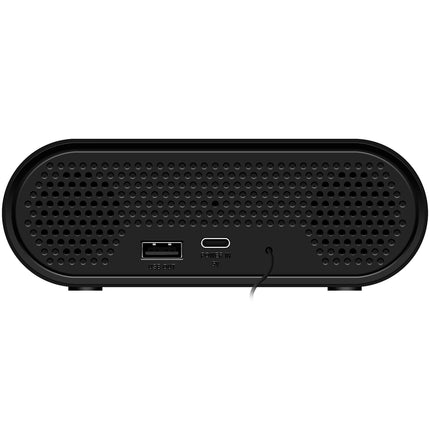 Radiowecker Temperatur/Luftfeuchtigkeit USB-C/Batteriebetrieb Schwarz