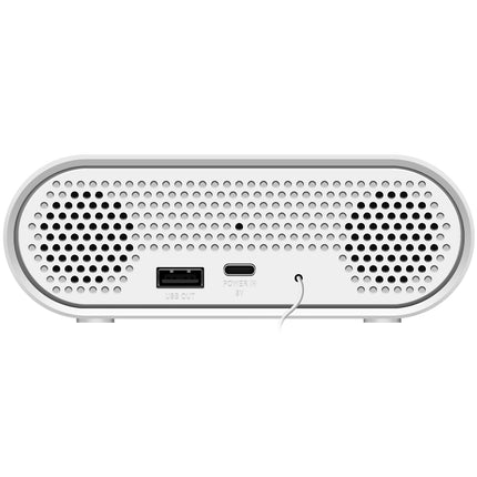 Radiowecker Temperatur/Luftfeuchtigkeit USB-C/Batteriebetrieb Weiß