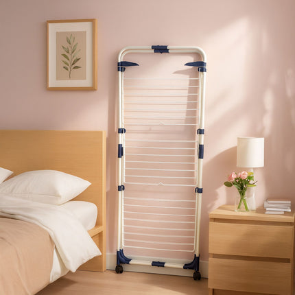 Clothes Airer on Wheels, 3 Tiers, Foldable, Space-Saving