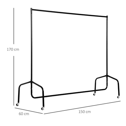 Large clothes rack - 150x60x170 cm, robust and easy to assemble