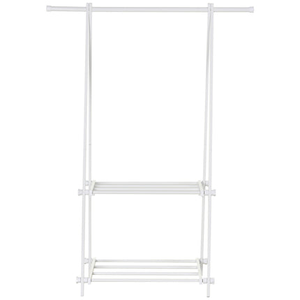 Garderobe mit Schuhablage, weiß, 107,5x45x150 cm