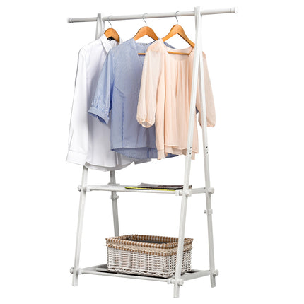Garderobe mit Schuhablage, weiß, 107,5x45x150 cm