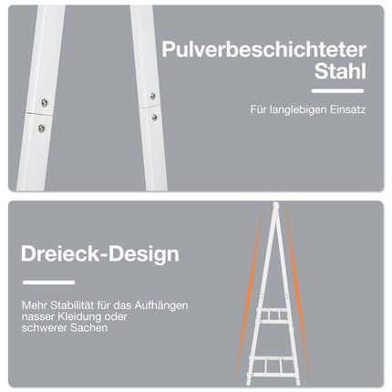 Garderobe mit Schuhablage, weiß, 107,5x45x150 cm