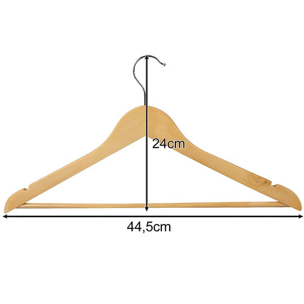 Clothes hanger 10 pcs. - wooden Ruhhy 24492