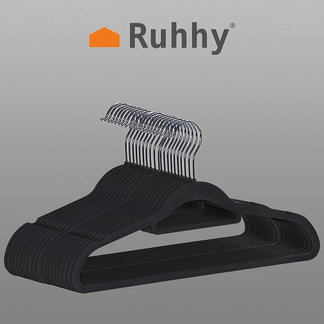 Clothes hanger 20 pieces - black Ruhhy 22536