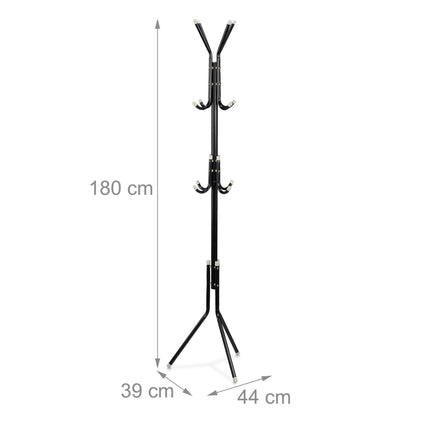 Clothes hanger in black metal