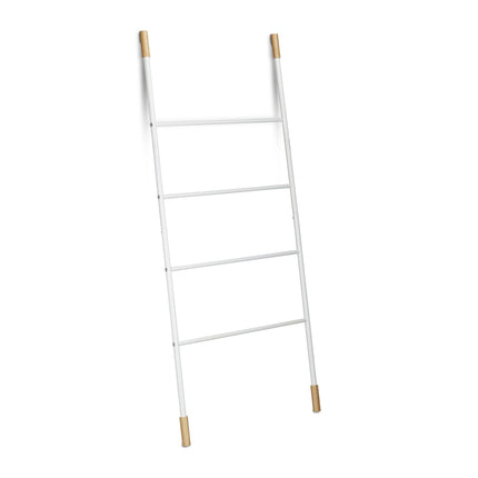 Žebříkový věšák na oblečení bílý
