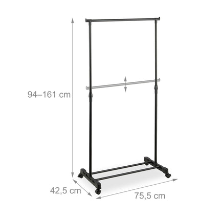 Clothes hanger on wheels