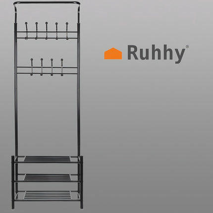 Clothes hanger - rack with shoe shelf 15744