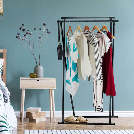 Clothes hanger retractable metal