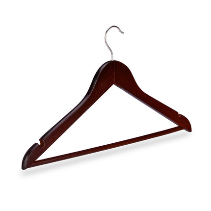 Clothes hangers with trouser bar, set of 20