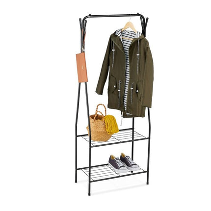 Clothes hanger with 2 shelves
