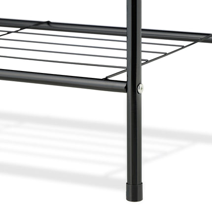 Clothes hanger with 2 shelves