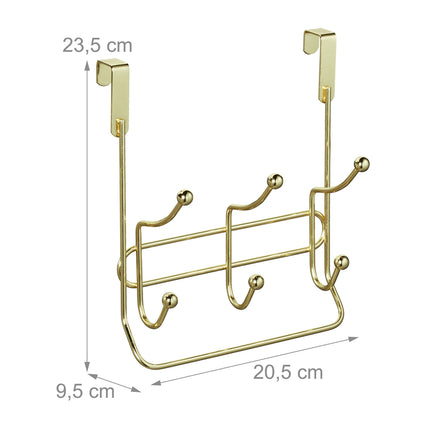 Clothes hanger with 3 double hooks