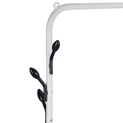 Clothes hanger with shelf and hooks