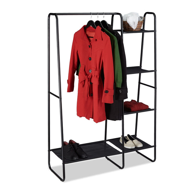 Clothes hanger with shelves