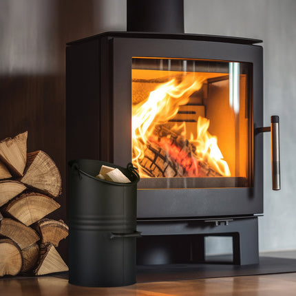 Kohle-Eimer 12L – Schwarz Eisen Kamin-Eimer