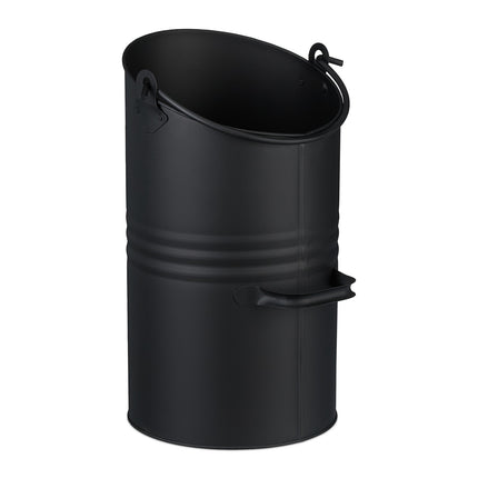 Kohle-Eimer 12L – Schwarz Eisen Kamin-Eimer
