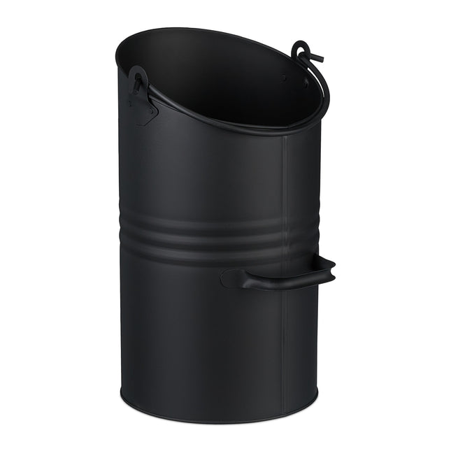 Kohle-Eimer 12L – Schwarz Eisen Kamin-Eimer