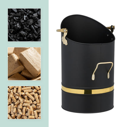 Coal Scuttle 12L – Iron Bucket for Fireplace & BBQ