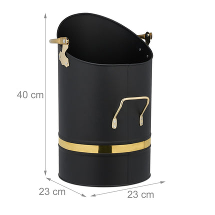 Coal Scuttle 12L – Iron Bucket for Fireplace & BBQ