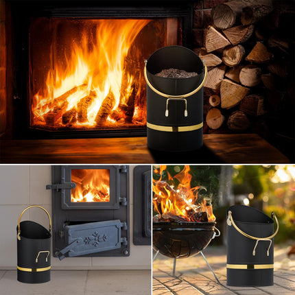 Coal Scuttle 12L – Iron Bucket for Fireplace & BBQ