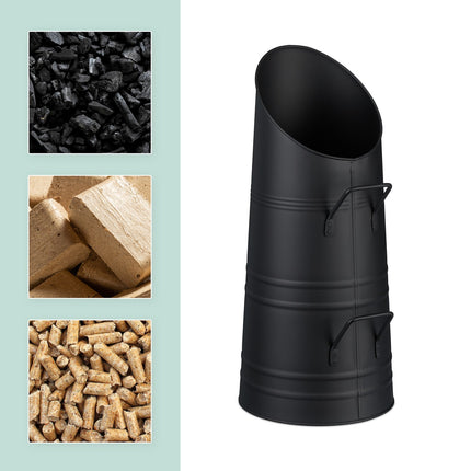 Kohleeimer, 9L Eisen, Mattschwarz