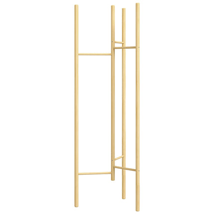 Nordic style clothes rack in solid wood, 6 rods, natural finish